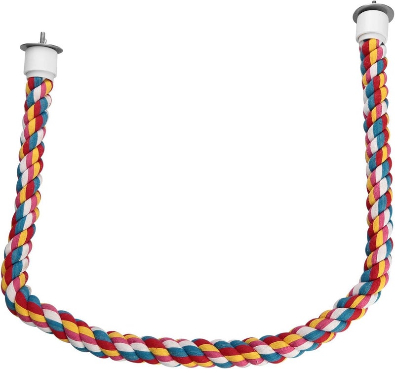 Jusney Bird Rope Perches,Parrot Toys 41 inches Rope Bungee Bird Toy (41 inches)[1 Pack] - Image 2